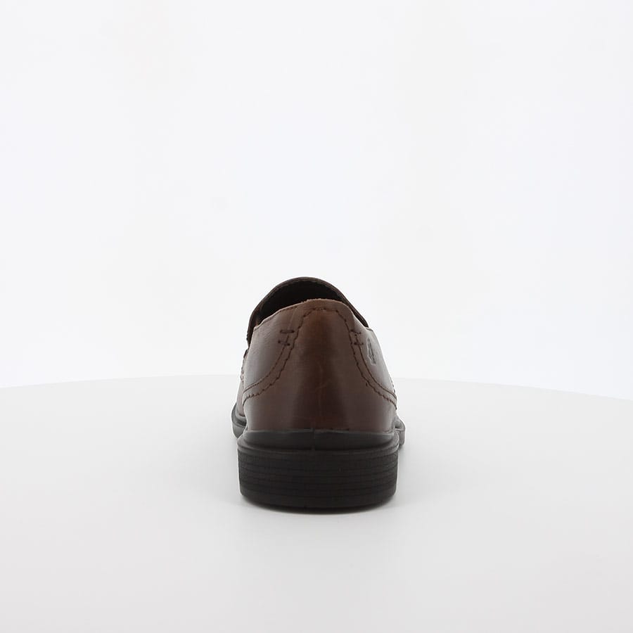 Soft Style Hush Puppies Victor Plain Toe Slip On Dark Tan Leather