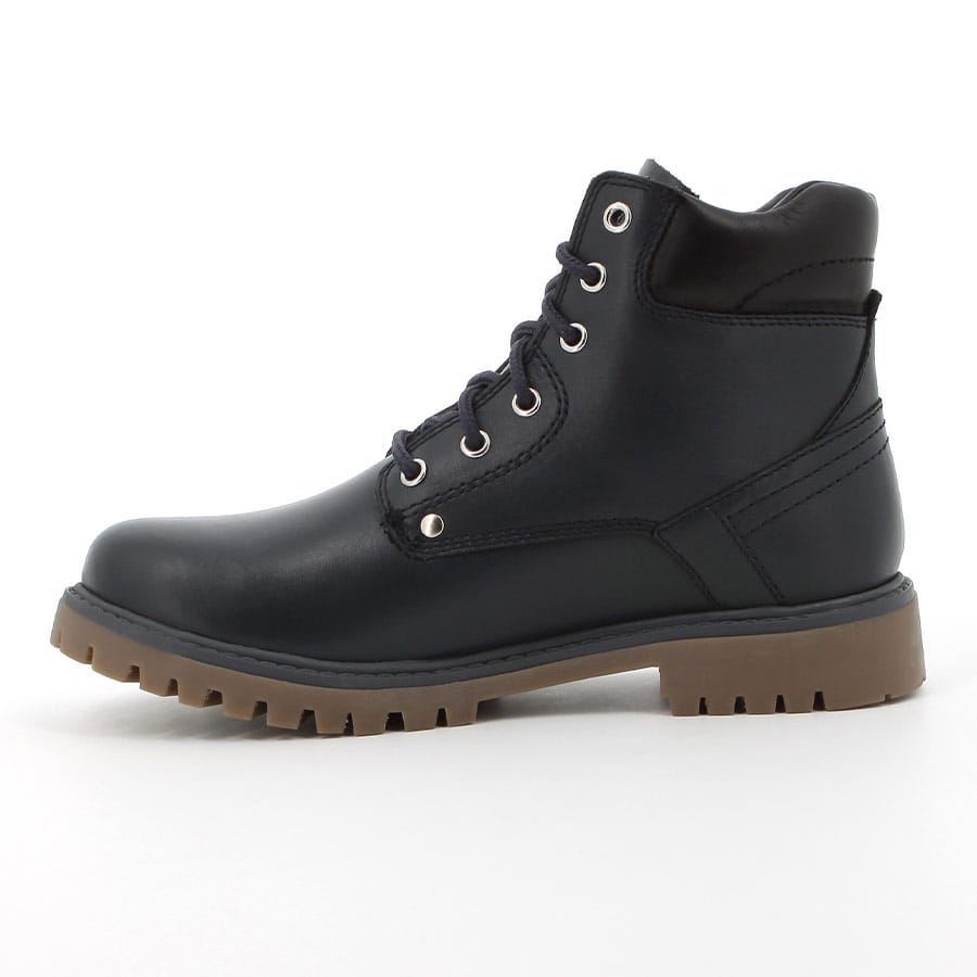 Soft Style Hush Puppies Wrangle Leather Ankle Boots Denim Blue