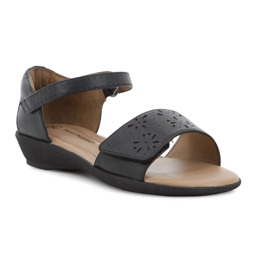 Soft Style Hush Puppies Zelelna Sandals Black Leather