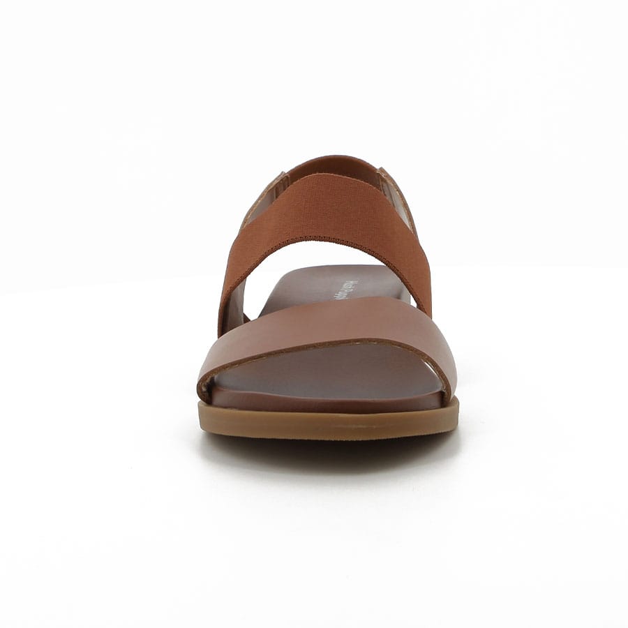 Soft Style Hush Puppies Zura Leather Sandals Cognac