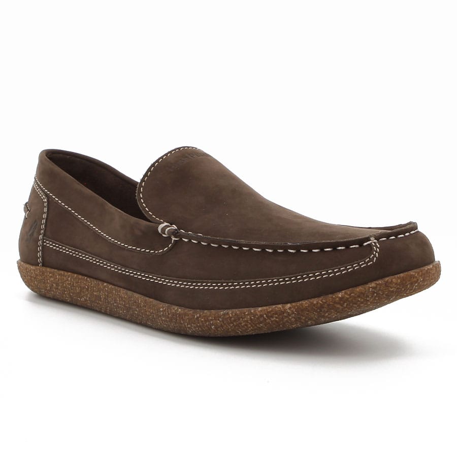 Soft Style Kingfisher Casual Slip On Chocolate Nubuck Leather