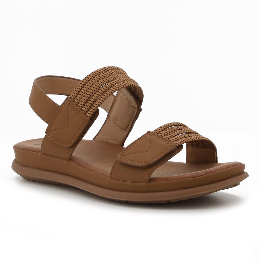 Soft Style Soft Irma Velcro Strap Comfort Sandals Tan