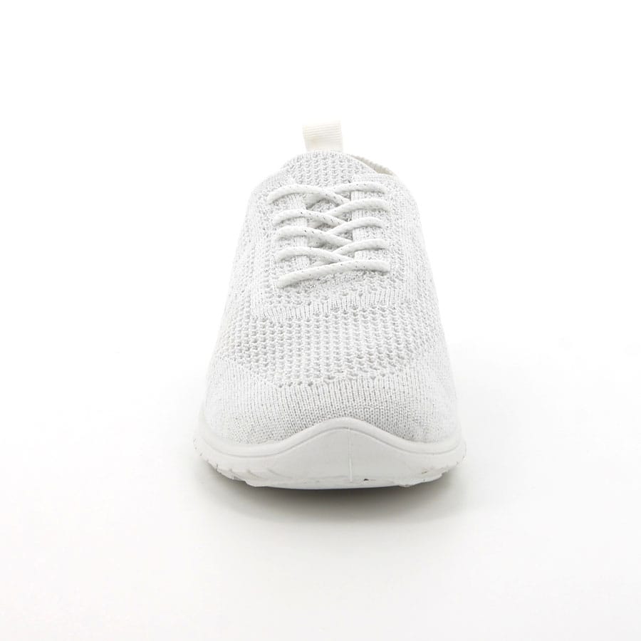 Soft Style Soft Nantai Lurex Lace Up Sneakers White