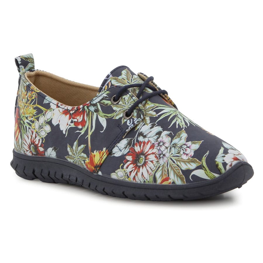 Soft Style Soft Narissa PU Floral Lace Up Casuals Navy Multi