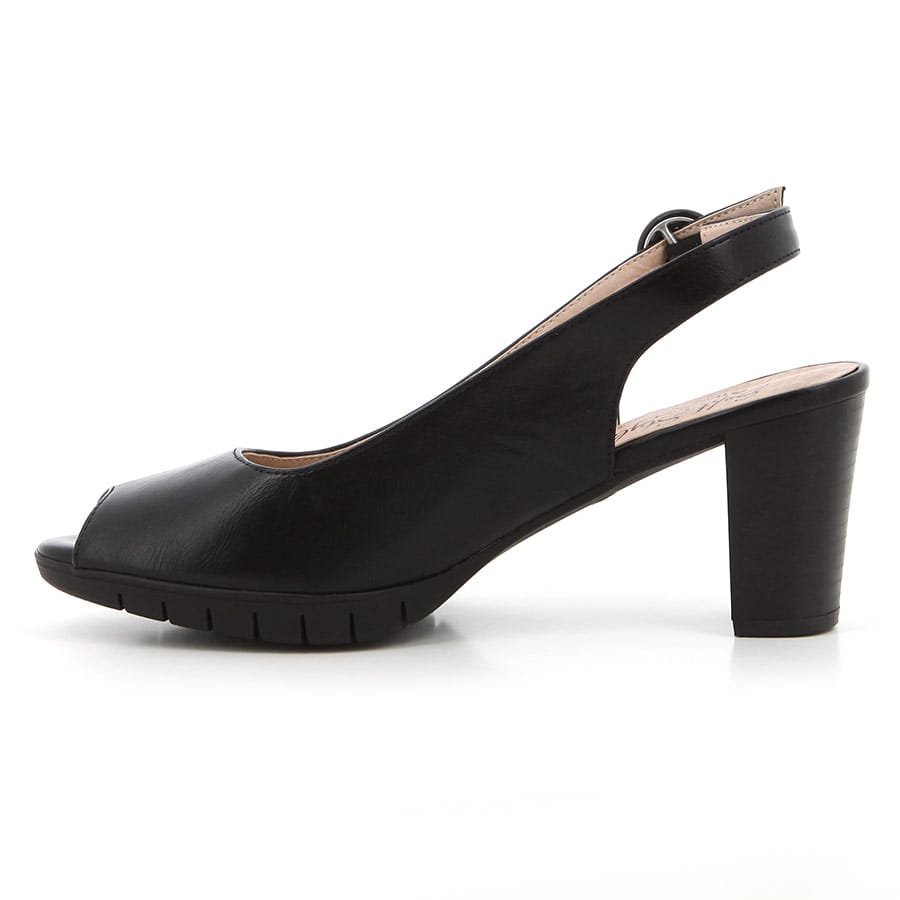 Soft Style Soft Sindy Block Heel Slingback Sandals Black