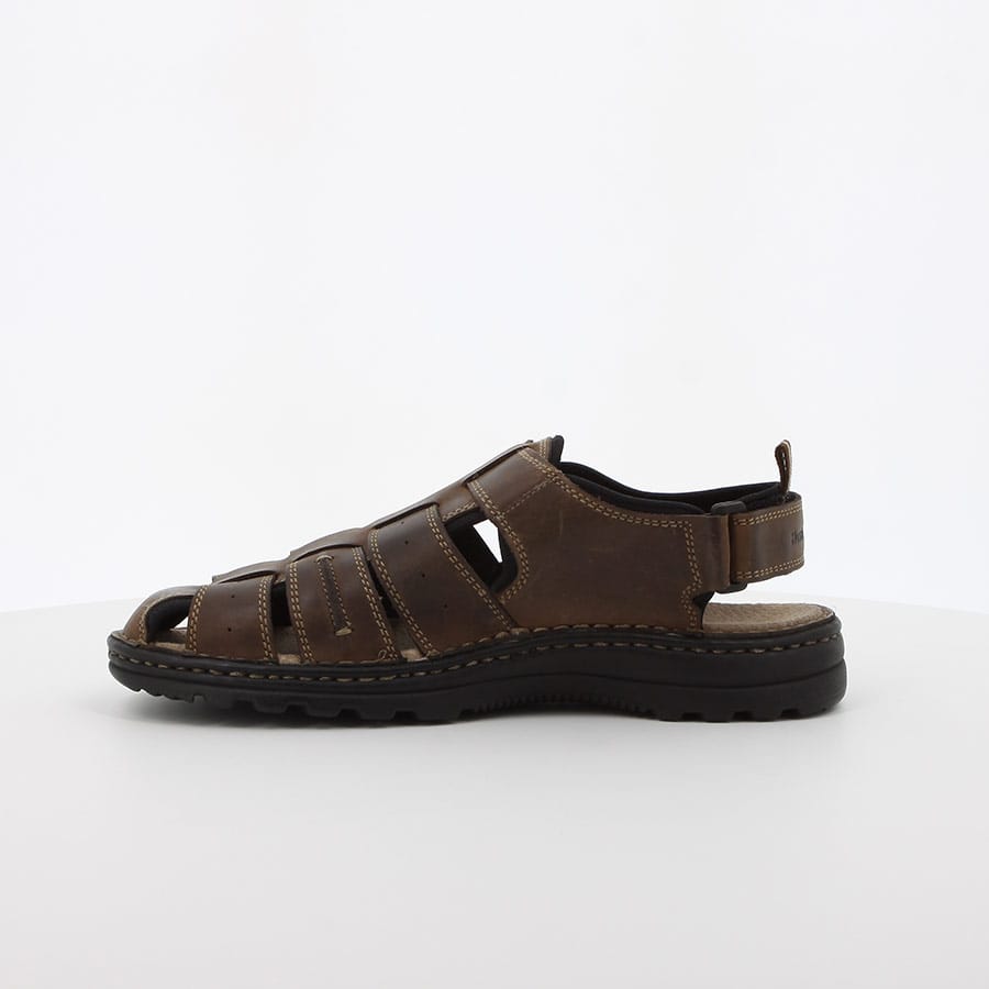 Soft Style Big Foot Leather Sandals Chestnut