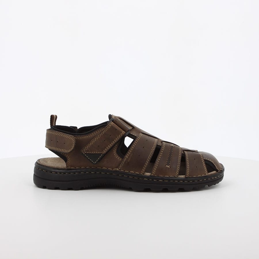 soft style Big Foot Leather Sandals Chestnut