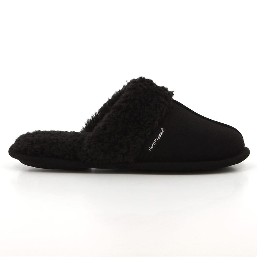 soft style Hush Puppies Aaron Mule Slippers Black