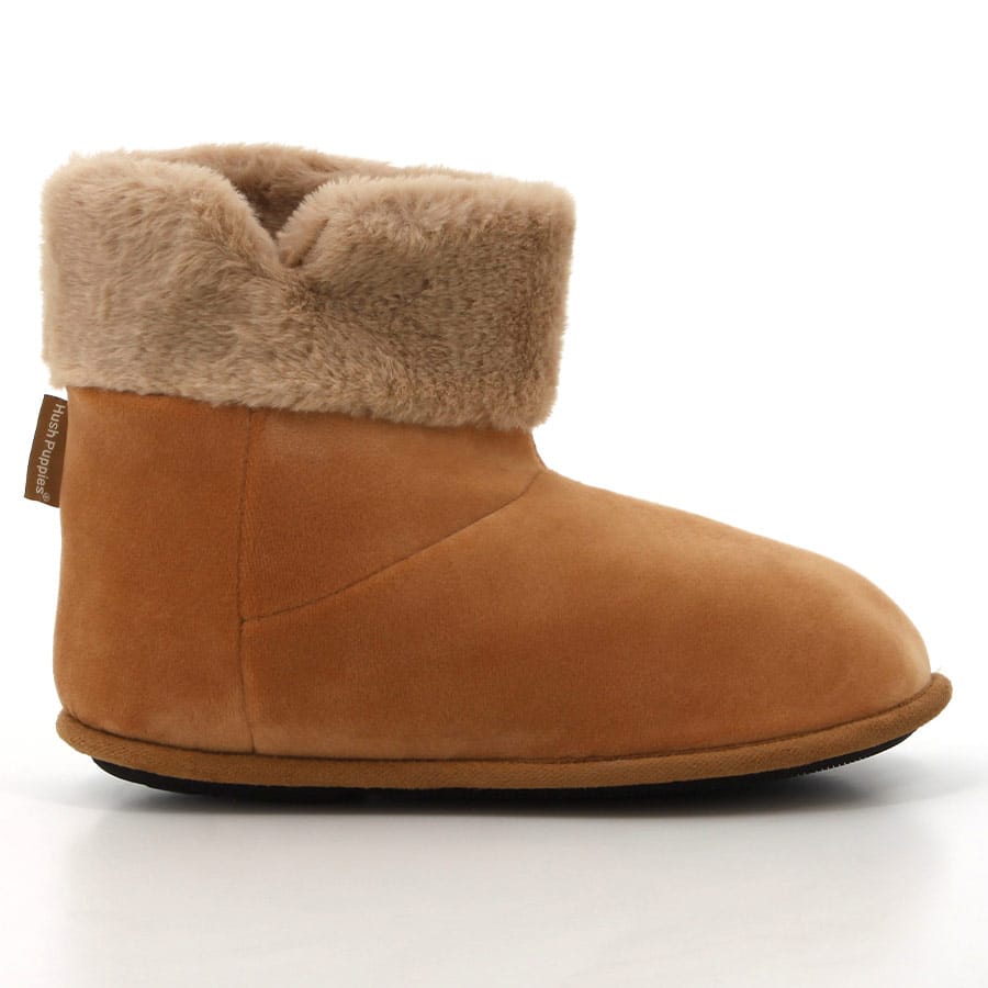 soft style Hush Puppies Casa Boot Slippers Caramel