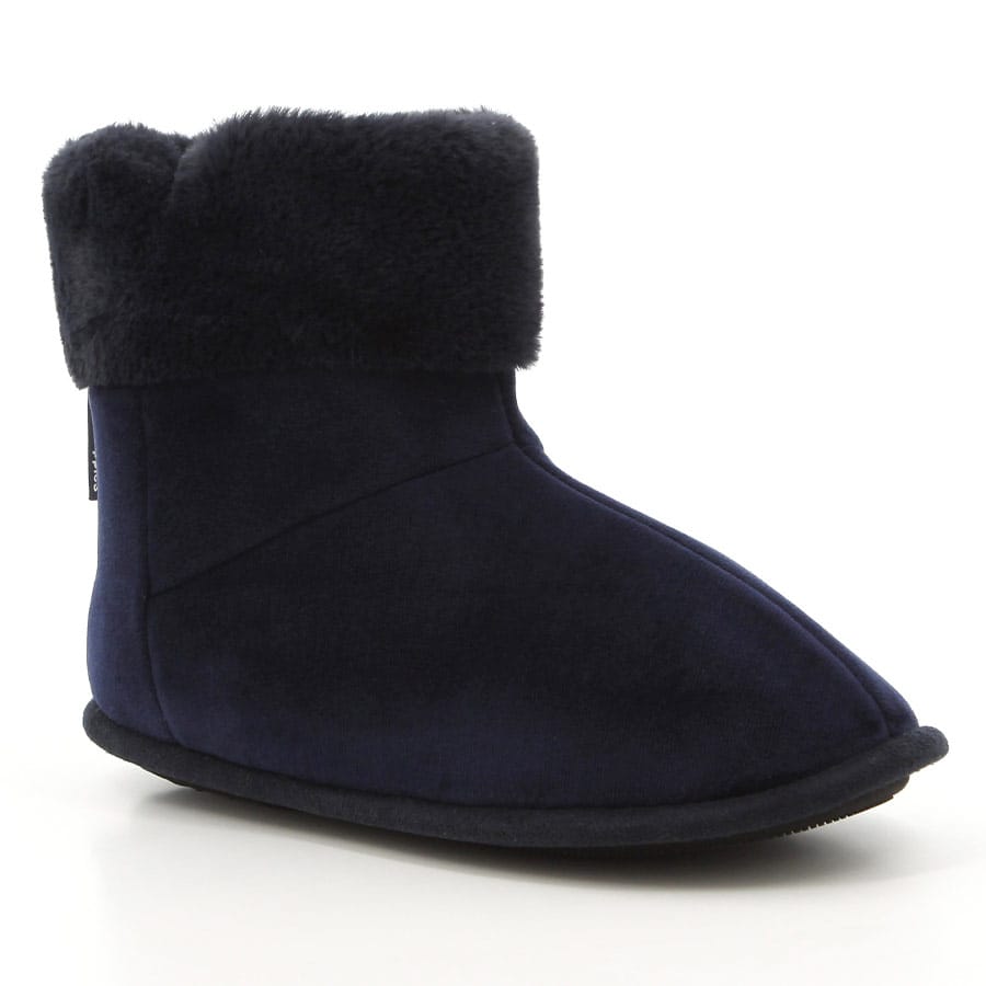 Soft Style Hush Puppies Casa Boot Slippers Navy