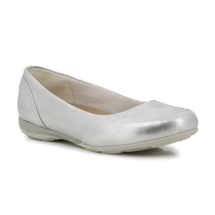 Soft Style Hush Puppies Cat Casuals Silver Leather