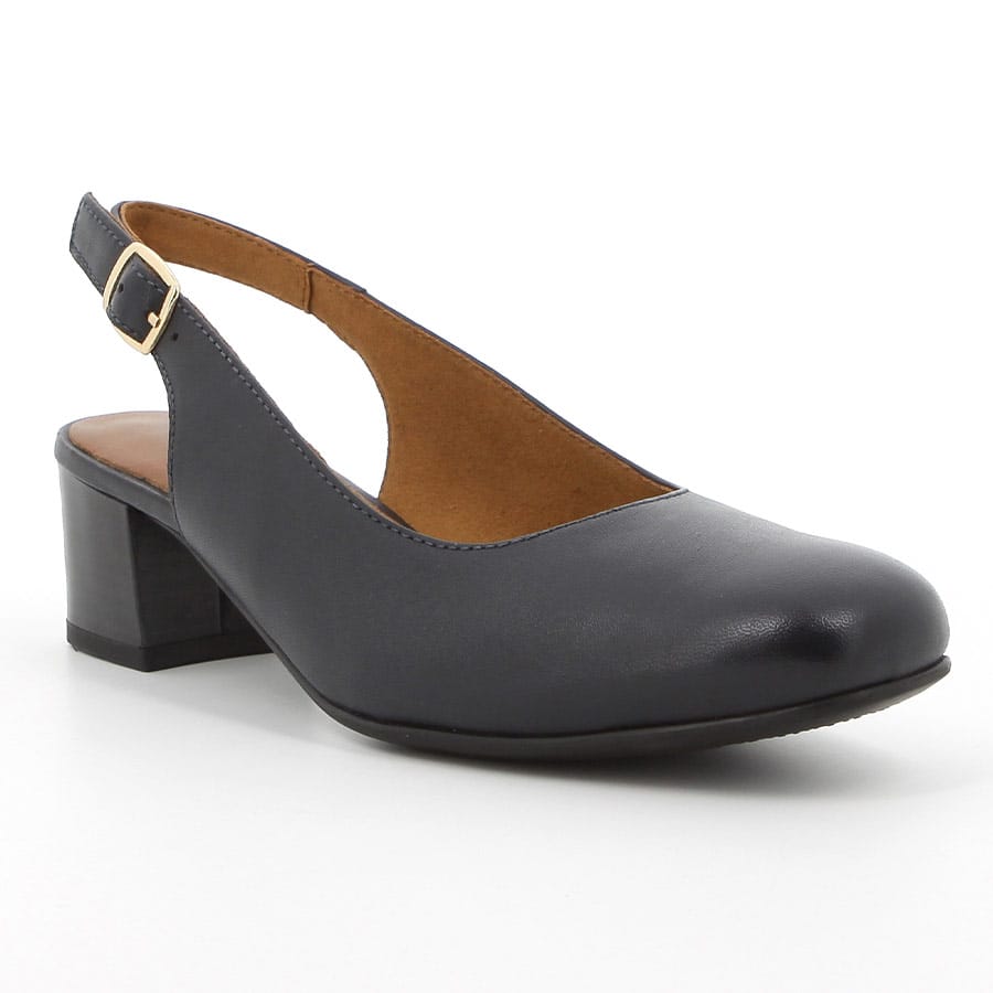 Soft Style Hush Puppies Delilah Heels Navy Leather