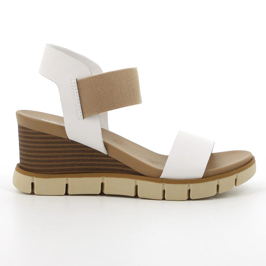 soft style Hush Puppies Freja Leather Wedges White