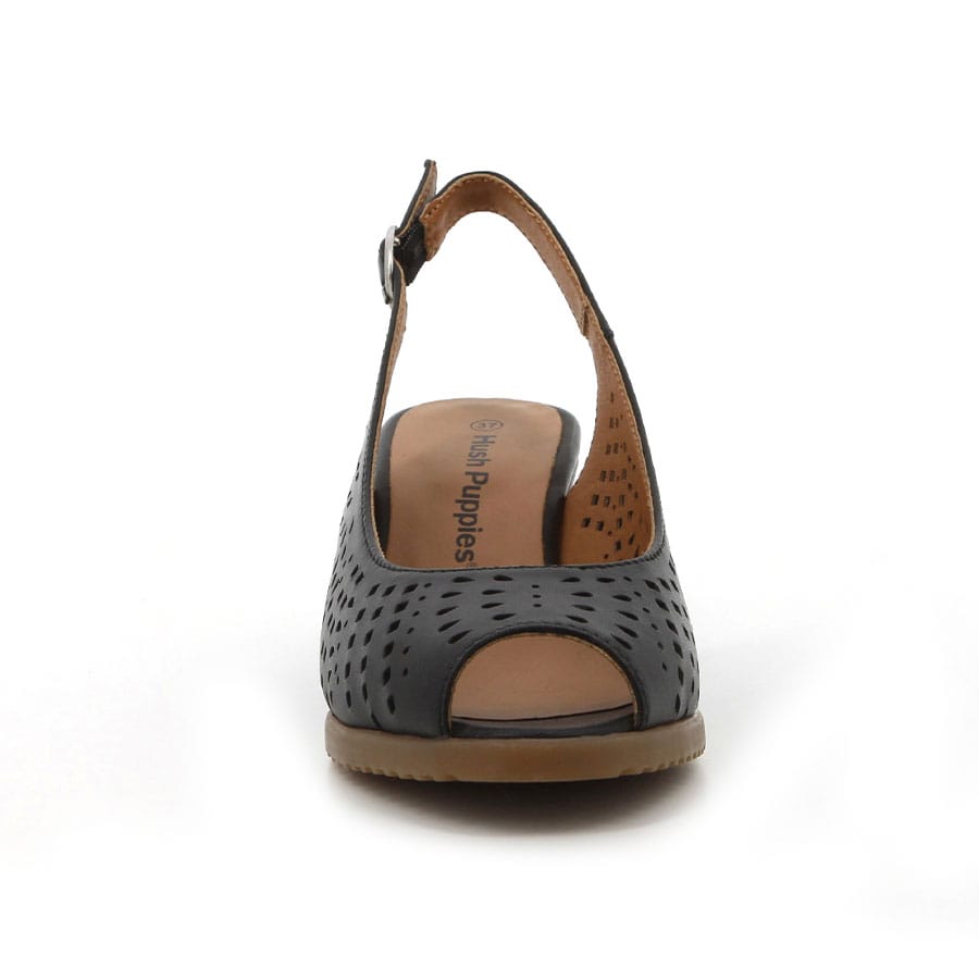 Soft Style Hush Puppies Katya Wedges Black Leather