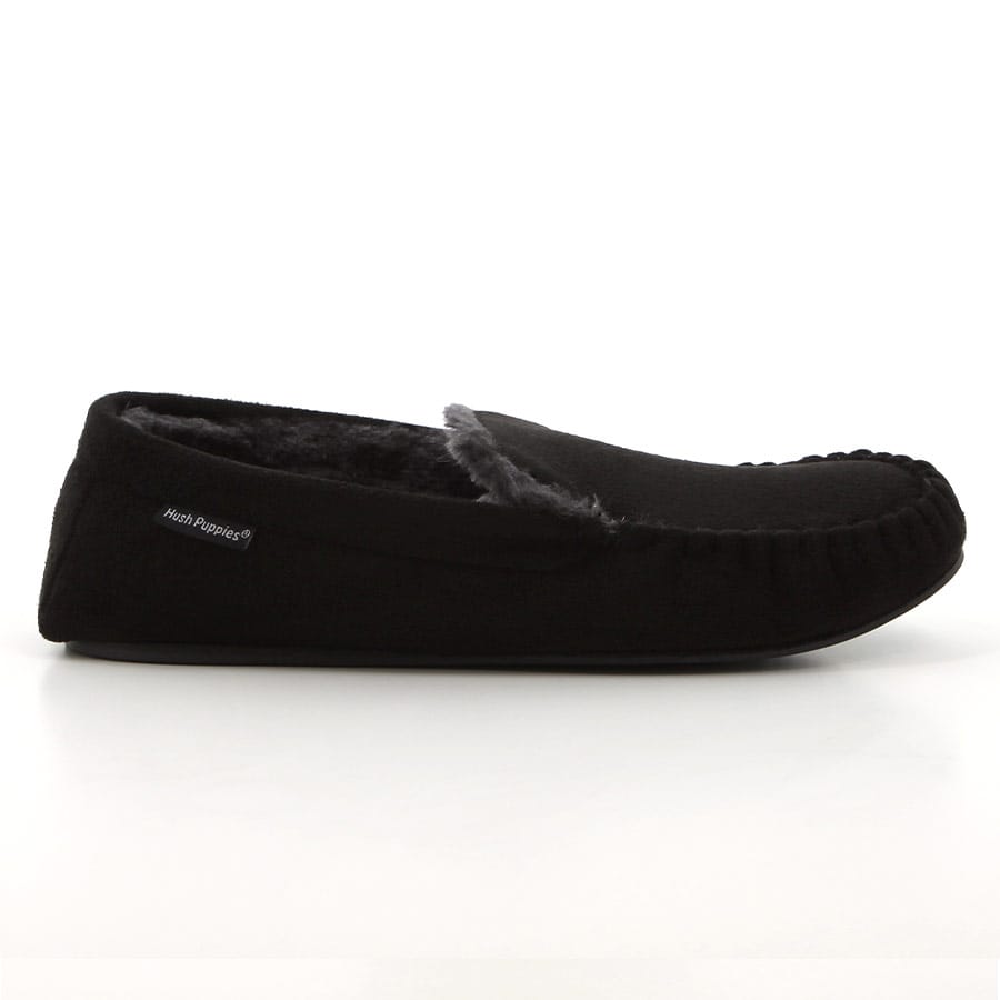 soft style Hush Puppies Kozy Microsuede Dark Black