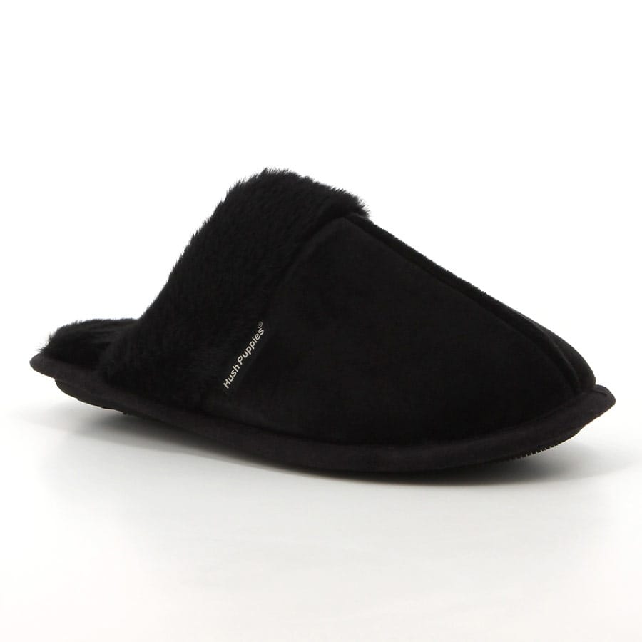 Soft Style Hush Puppies Lunara Mule Slippers Black