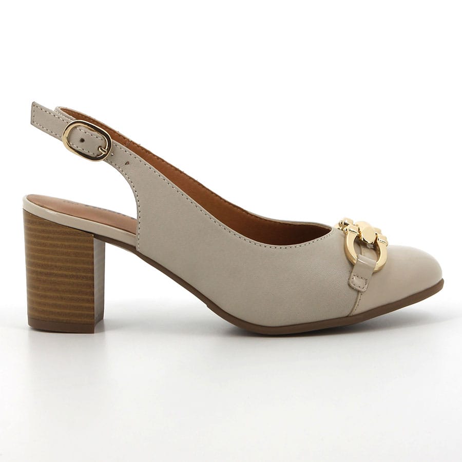 soft style Hush Puppies Poppy Heels Beige Leather