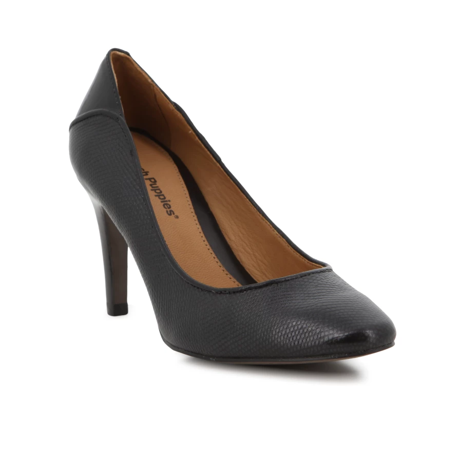 Soft Style Hush Puppies Romana Heels Black Leather