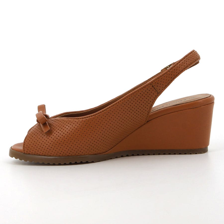 Soft Style Hush Puppies Saffron Wedges Tan Leather