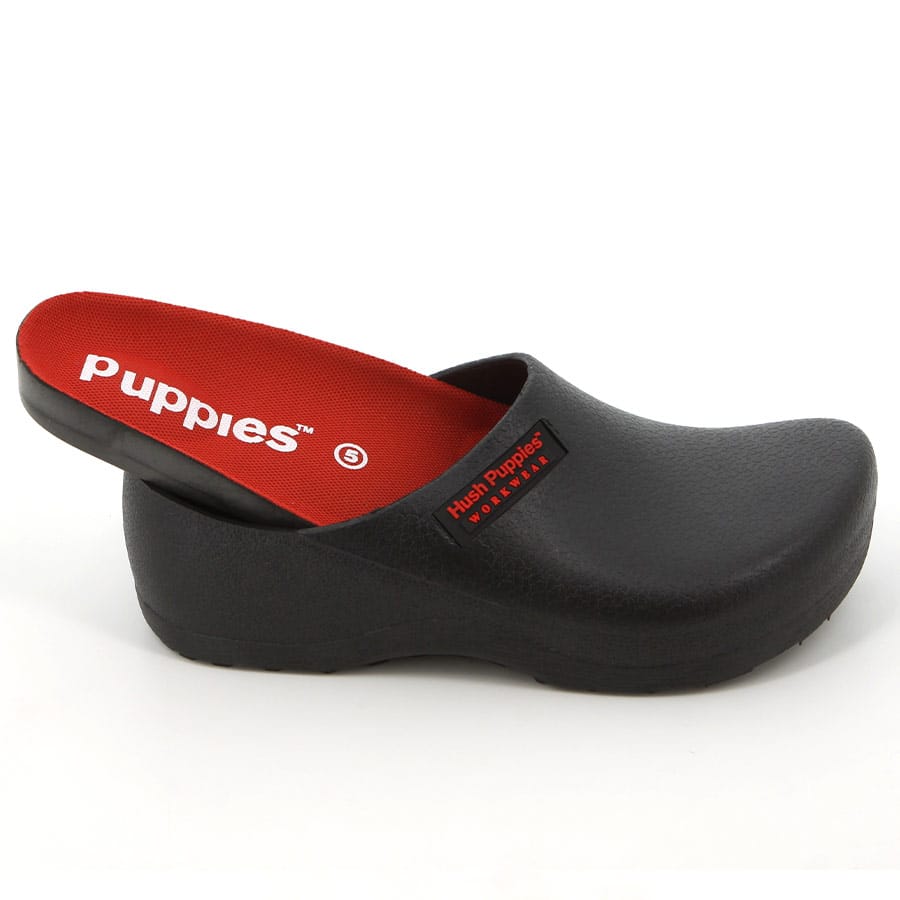 Soft Style Hush Puppies Workwear Clog Black