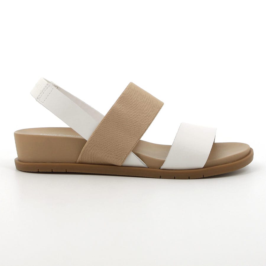 soft style Hush Puppies Zura Leather Sandals White