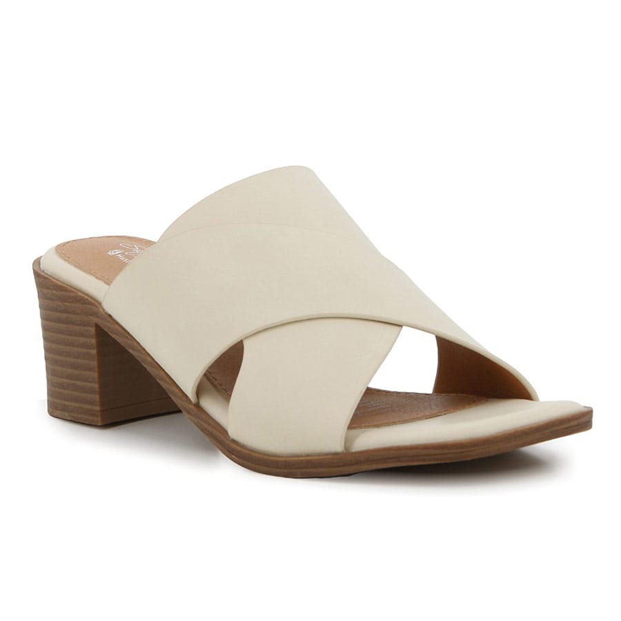 Soft Style Soft Abany Heeled Mules Winter White