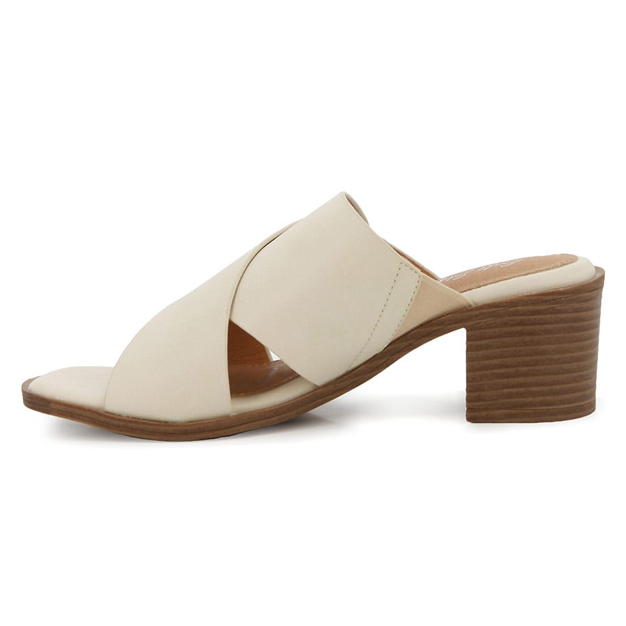 Soft Style Soft Abany Heeled Mules Winter White