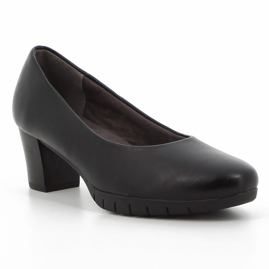 Soft Style Soft Makana Mid Block Heel Courts Black