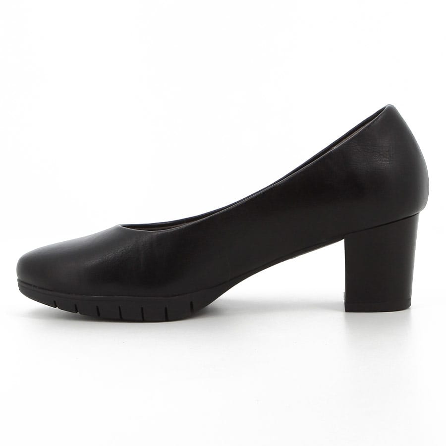 Soft Style Soft Makana Mid Block Heel Courts Black