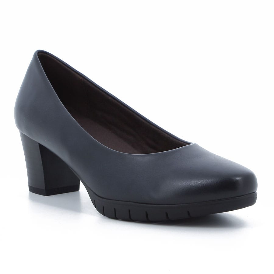 Soft Style Soft Makana Mid Block Heel Courts Navy