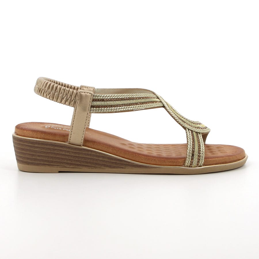 soft style Soft Naila Sandal Wedges Light Gold