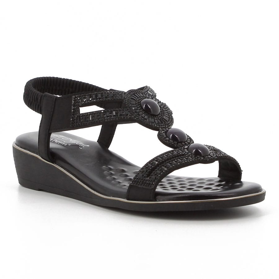 Soft Style Soft Nakia Low Wedges Black