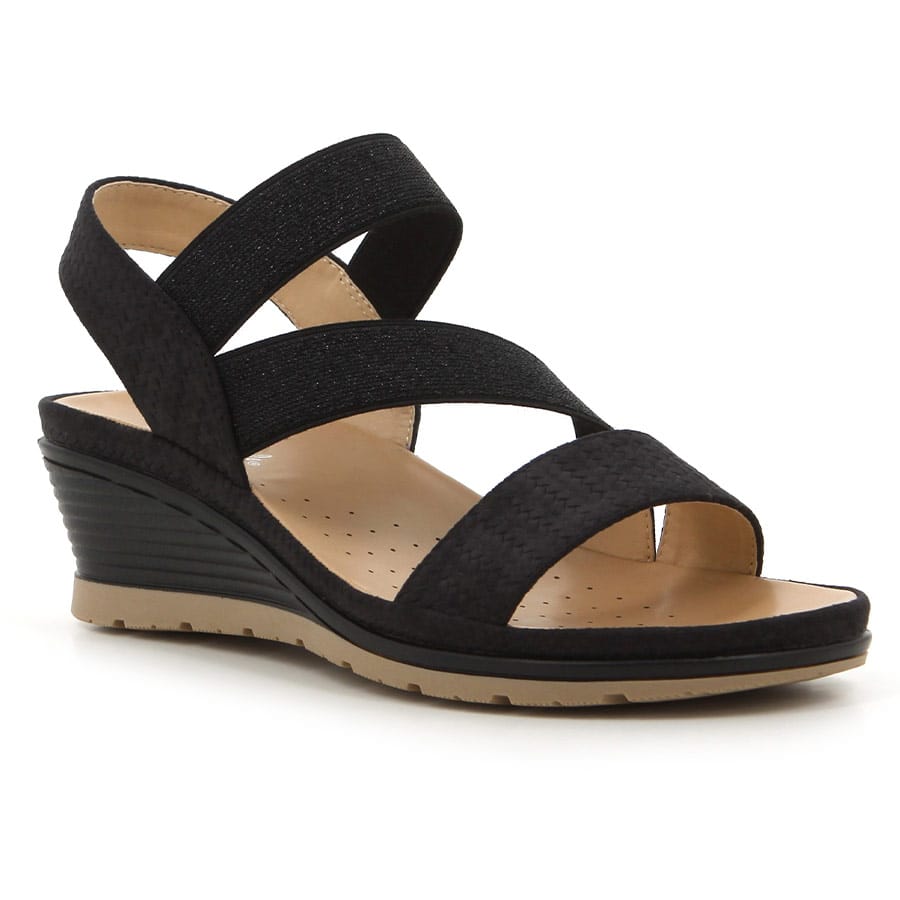 Soft Style Soft Promise Wedge Sandals Black