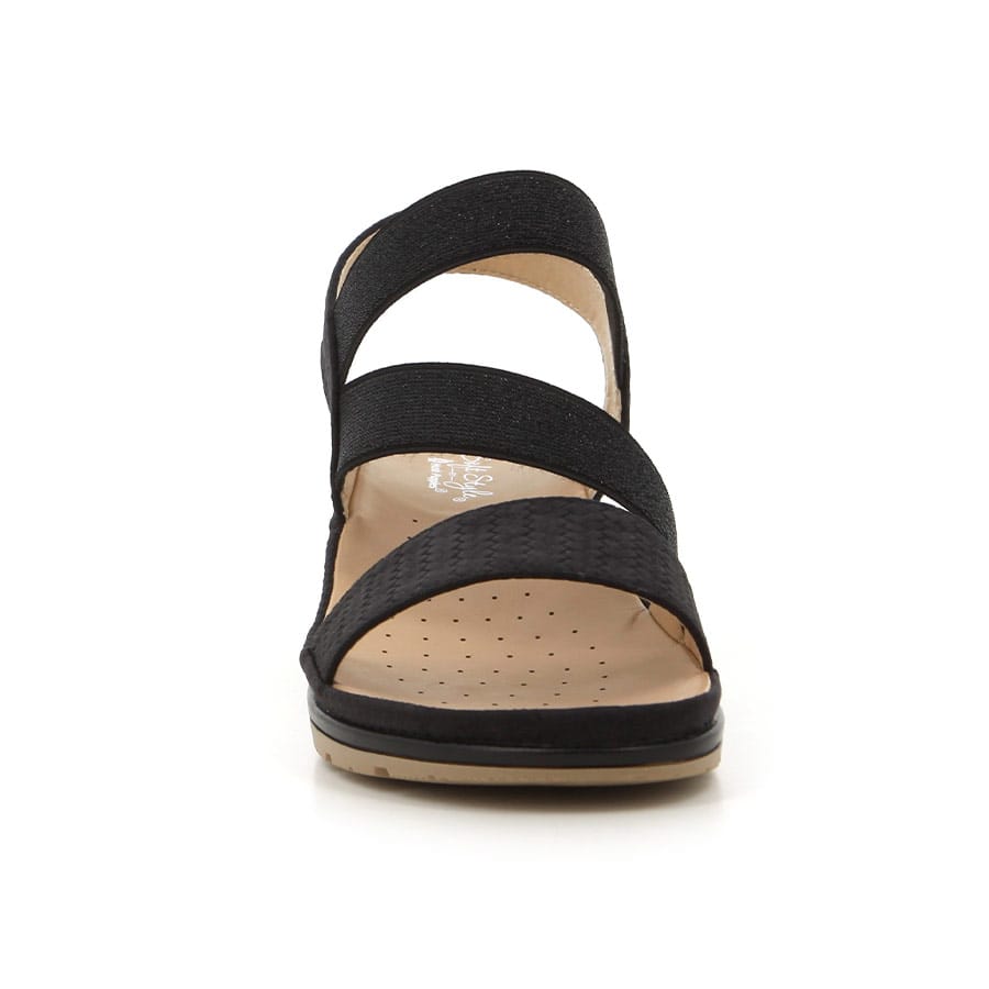 Soft Style Soft Promise Wedge Sandals Black