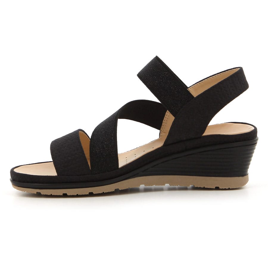 Soft Style Soft Promise Wedge Sandals Black