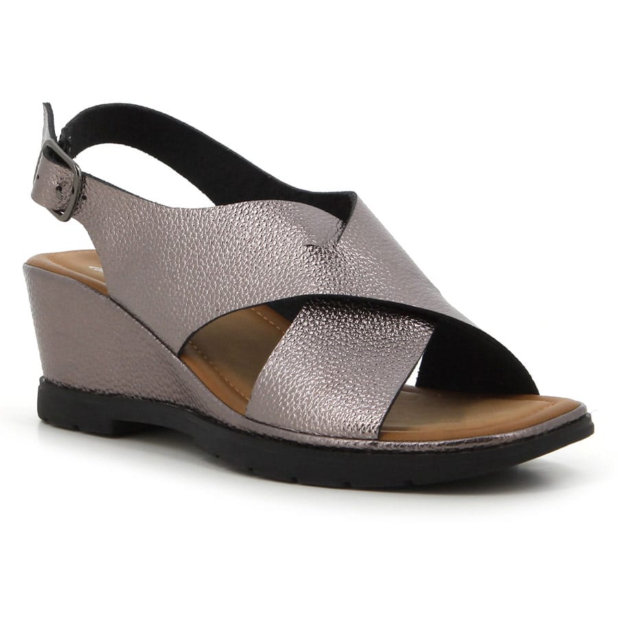 Soft Style Soft Ranee Wedge Sandals Pewter