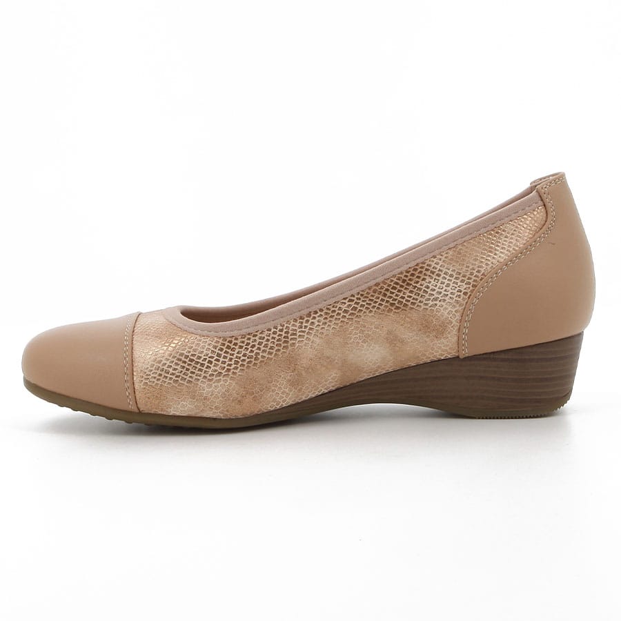 Soft Style Soft Rishelle Wedges Rose Gold Reptile