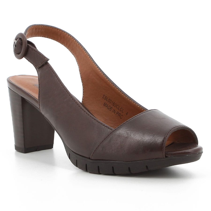 Soft Style Soft Sidonia Slingback Heels Chocolate