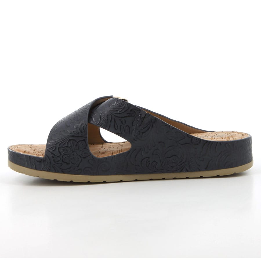 Soft Style Soft Tanika Emboss Comfort Sandals Navy