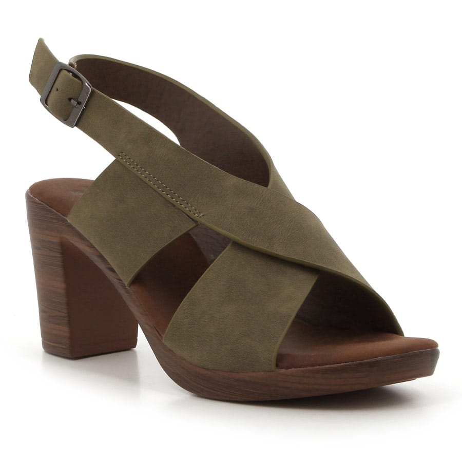 Soft Style Soft Tharin Heeled Sandals Olive