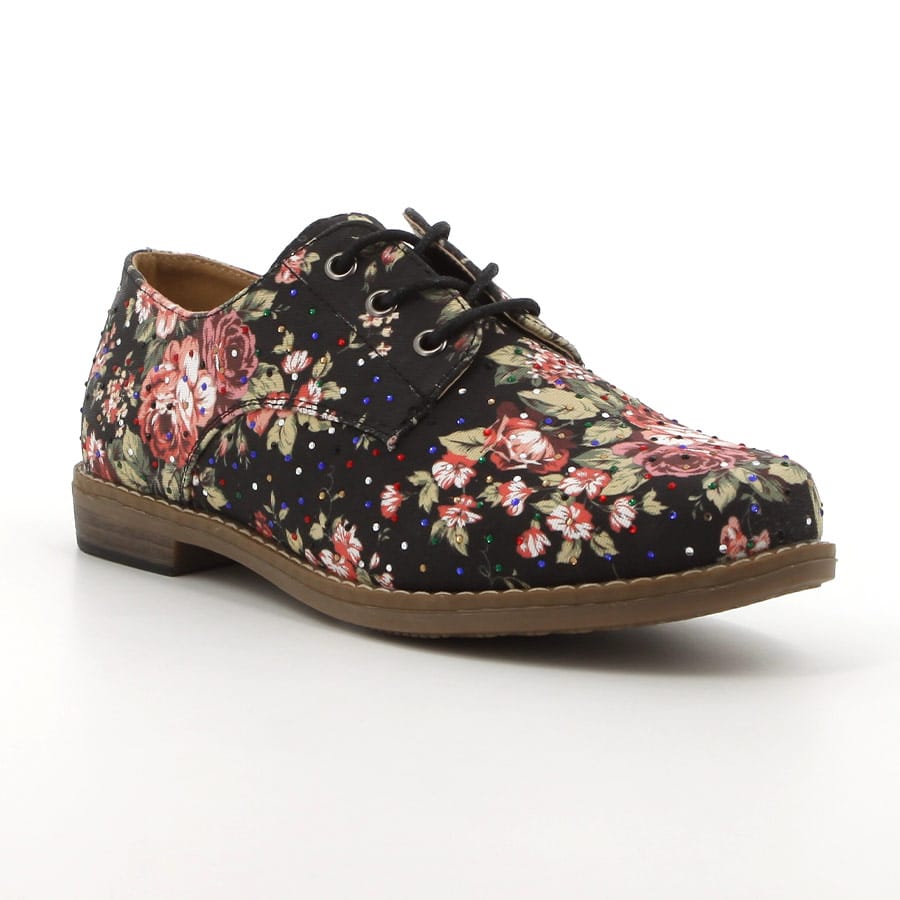 Soft Style Soft Tywin Diamante Floral Charcoal