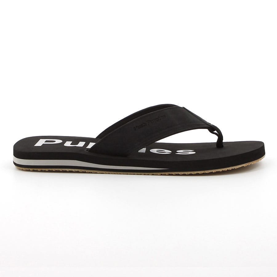 soft style Stomp Thongs Black Grey