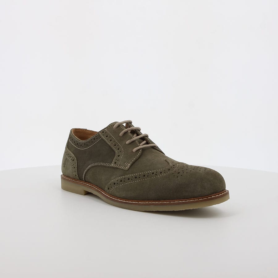 Soft Style Taurus Lace Up Shoes Olive Suede