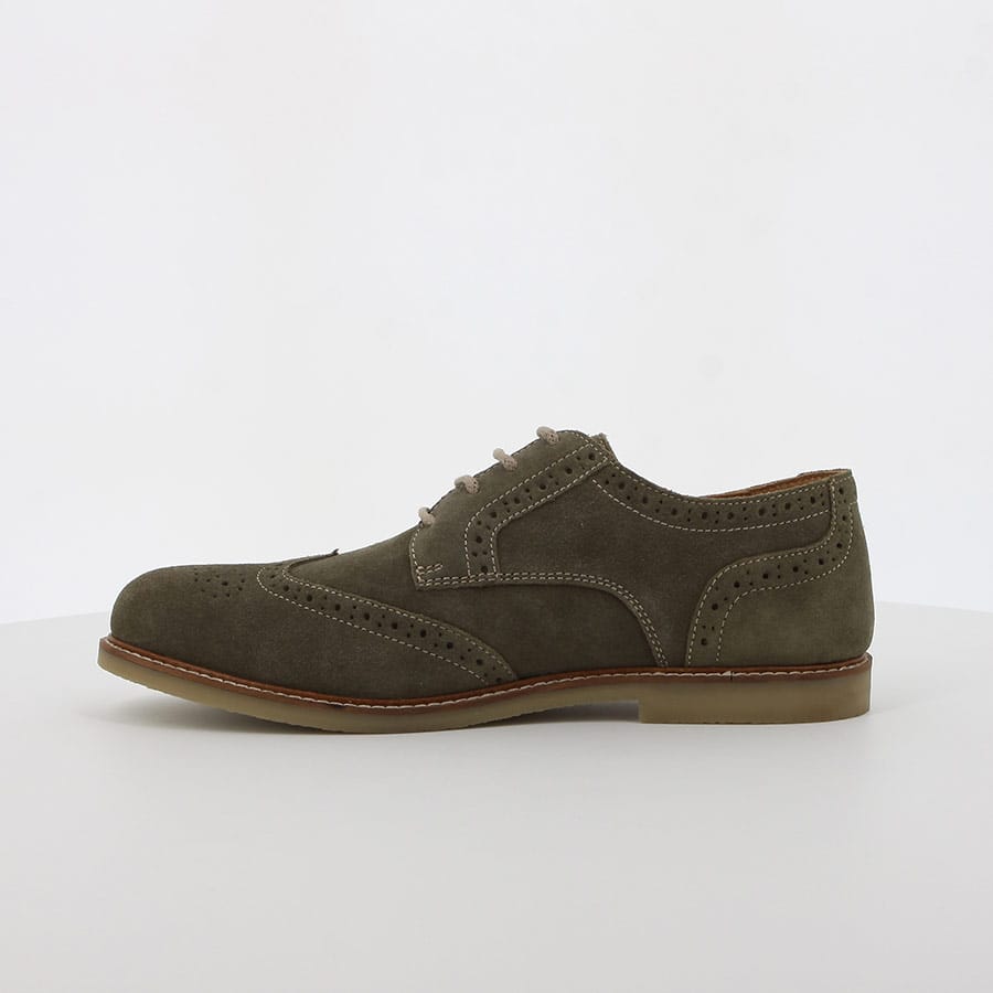 Soft Style Taurus Lace Up Shoes Olive Suede
