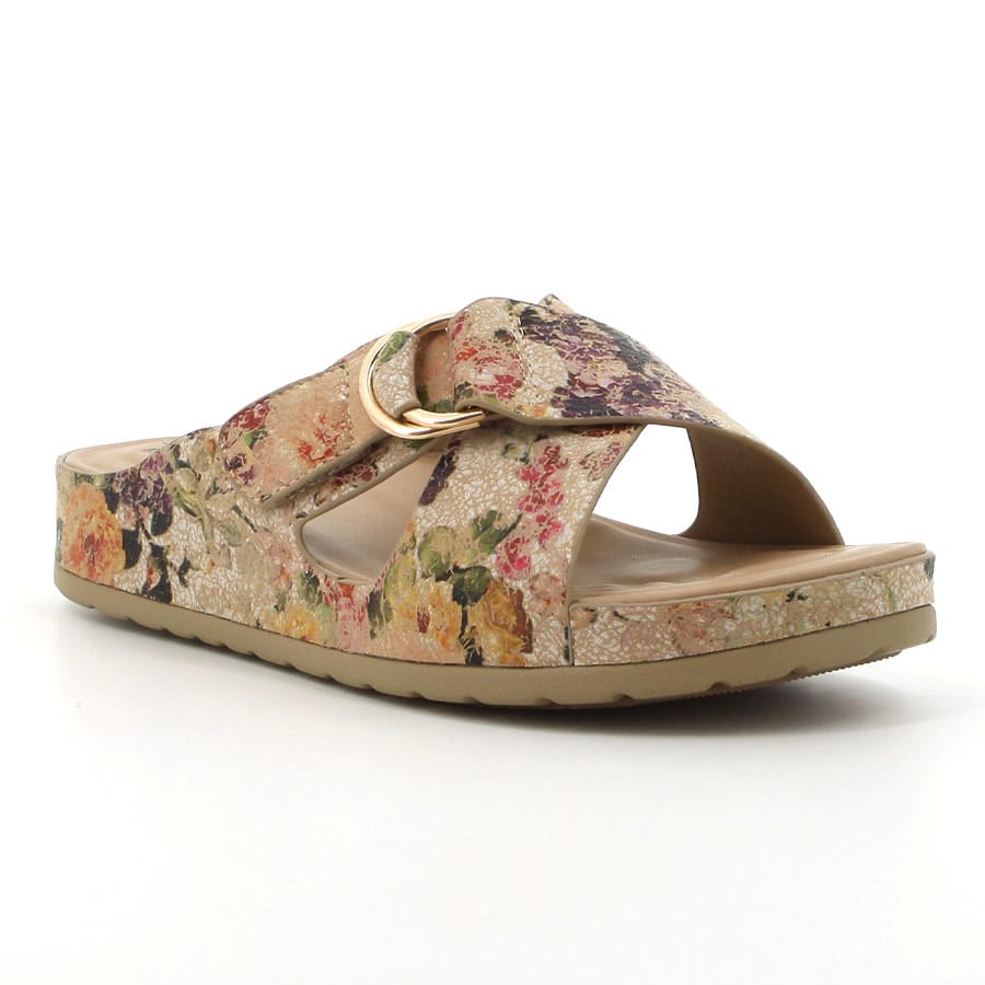 Soft Style Soft Tanika Crackle Comfort Sandals Taupe