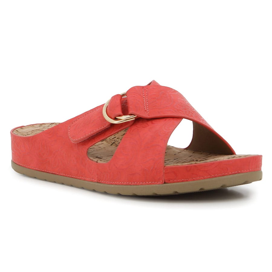 Soft Style Soft Tanika Emboss Comfort Sandals Coral