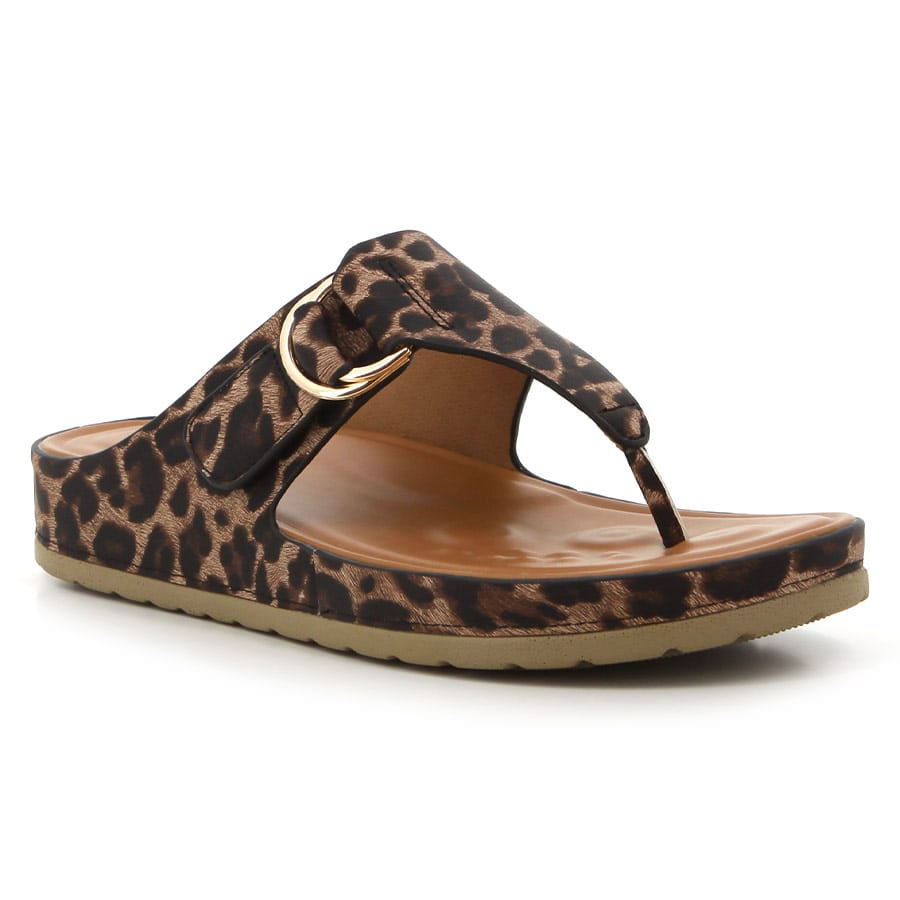 Soft Style Soft Tanya Thong Comfort Sandals Leopard