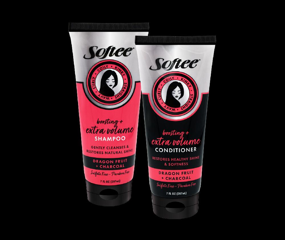 Softee Dragon Fruit + Charcoal Boosting & Extra Volume Shampoo