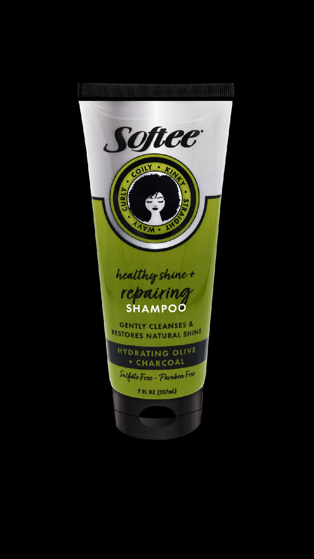 softee Hydrating Olive + Charcoal Healthy Shine & Repairing Shampoo
