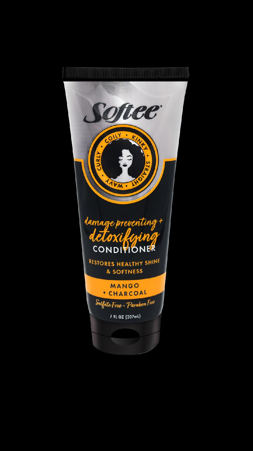 softee Mango + Charcoal Damage Preventing & Detoxifying Conditioner